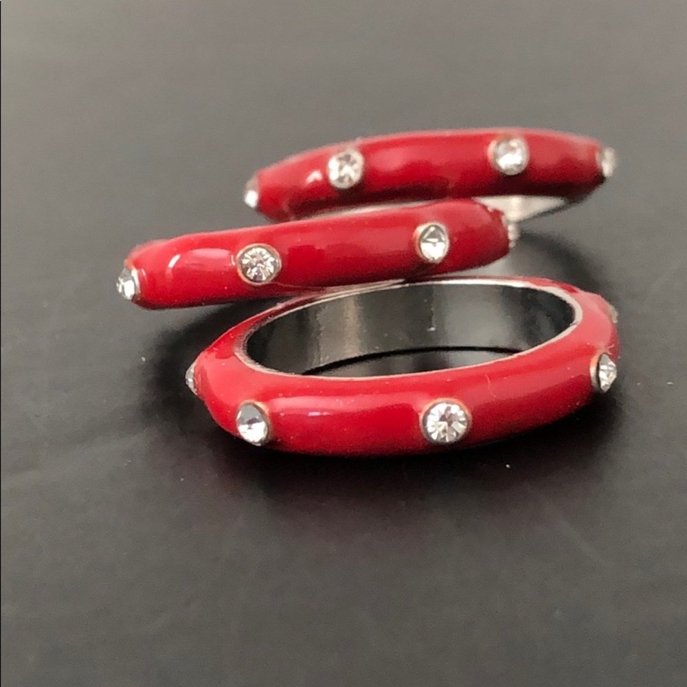 Stackable Rings In Enamel W/Rhinestones - image 7